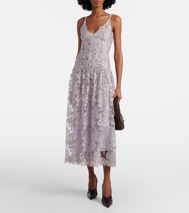 Jacques Wei Embellished lace cocktail dress