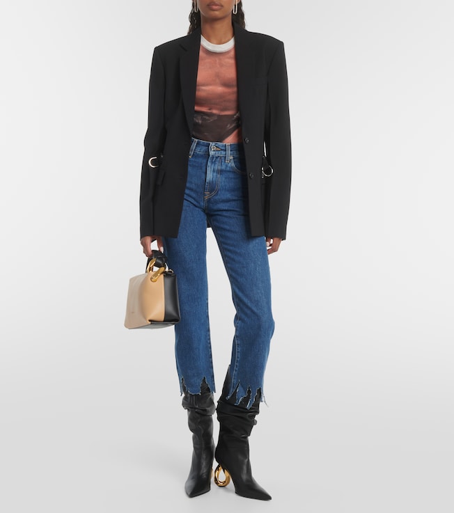 Jw Anderson Distressed cropped jeans