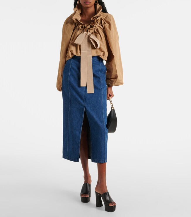Patou Denim maxi skirt