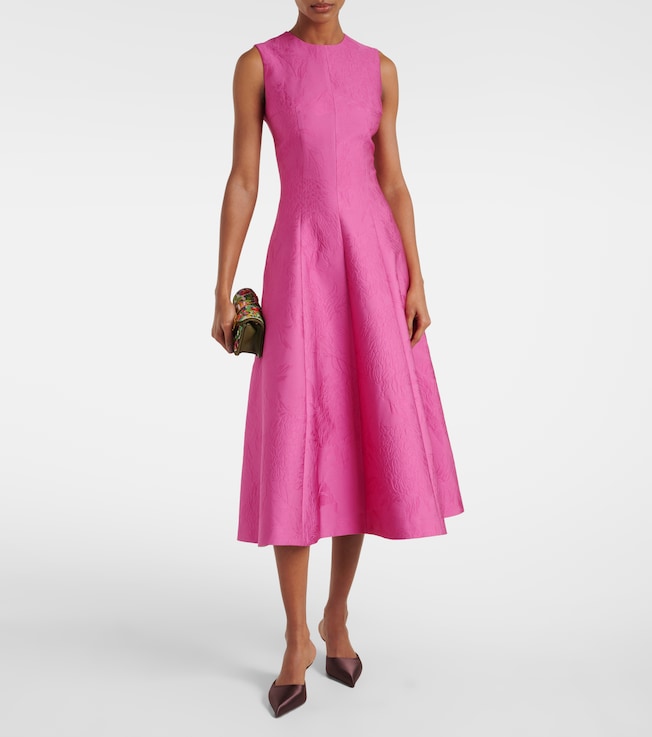 Emilia Wickstead Mara cloqué cocktail dress