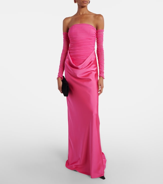 Rotate Draped ruched gown