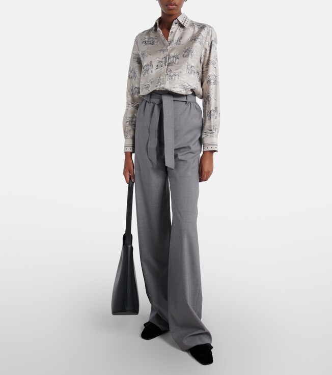 Max Mara Fado printed silk shirt
