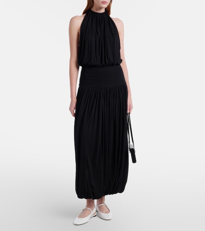 TOTEME Gathered jersey midi dress