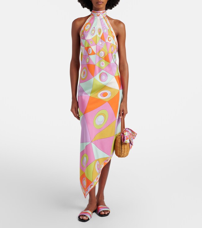 Pucci Occhi silk twill midi dress