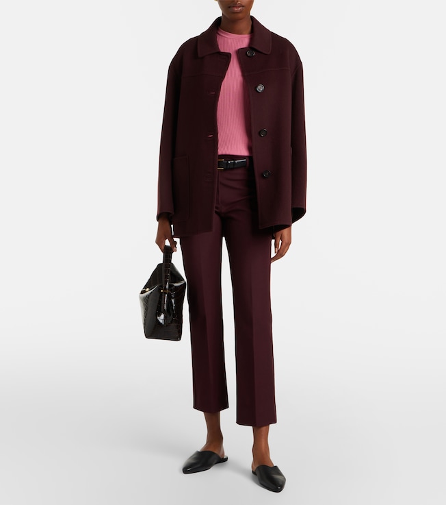 S Max Mara Cotton-blend cropped straight pants