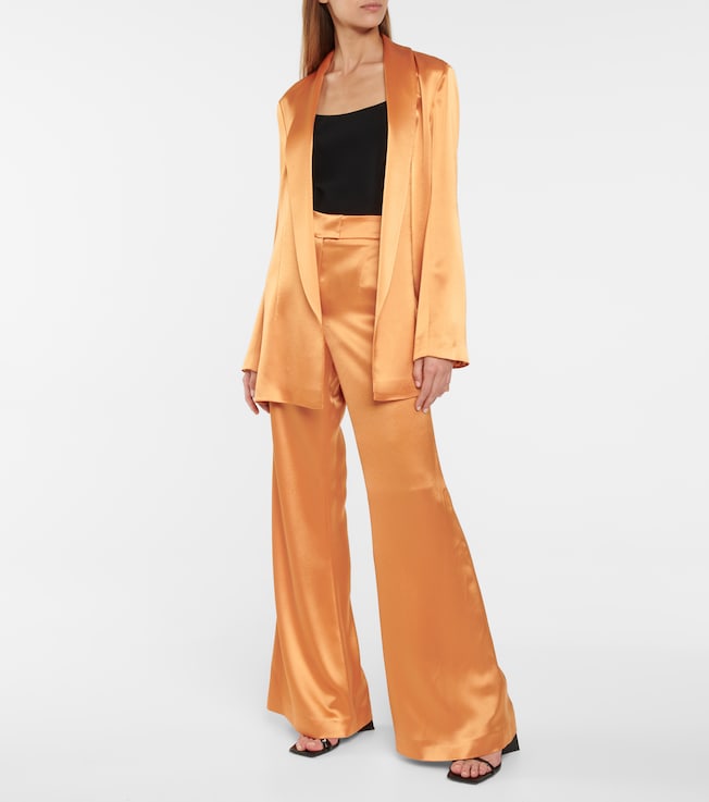 Galvan Julianne high-rise wide satin pants