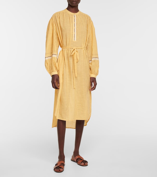 Ulla Johnson Rabea striped cotton midi dress