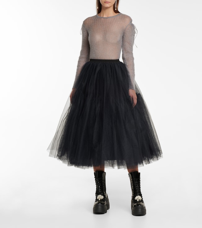 Cecilie Bahnsen Greta cutout mohair-blend sweater