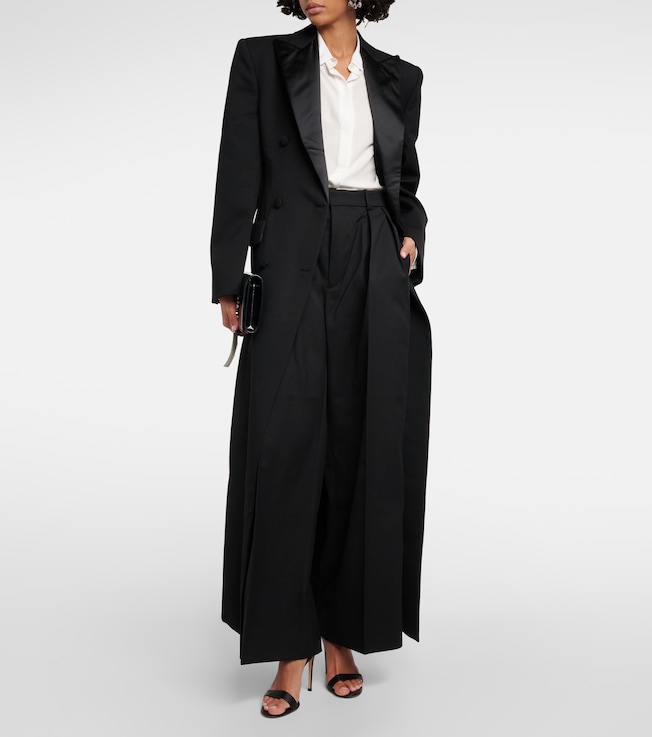 Wardrobe.NYC Pleated virgin wool wide-leg pants