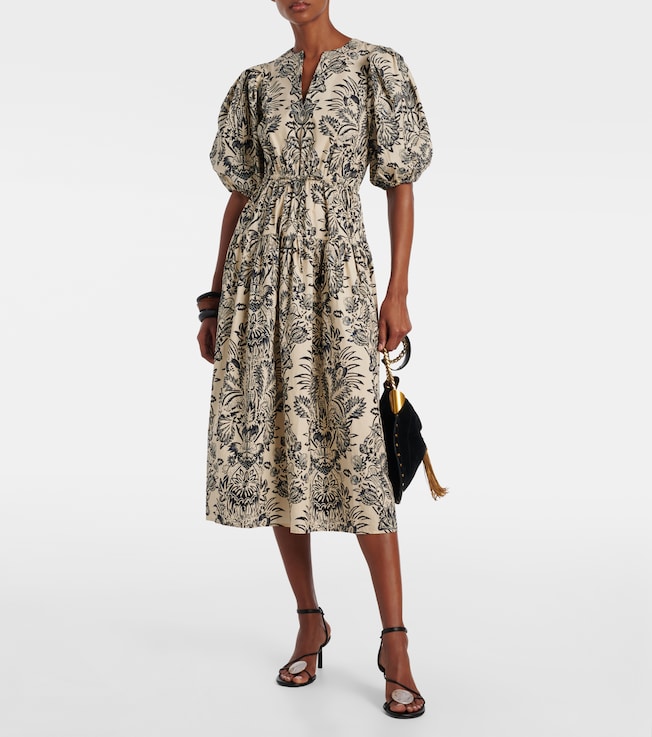 Ulla Johnson Harriet printed cotton poplin midi dress
