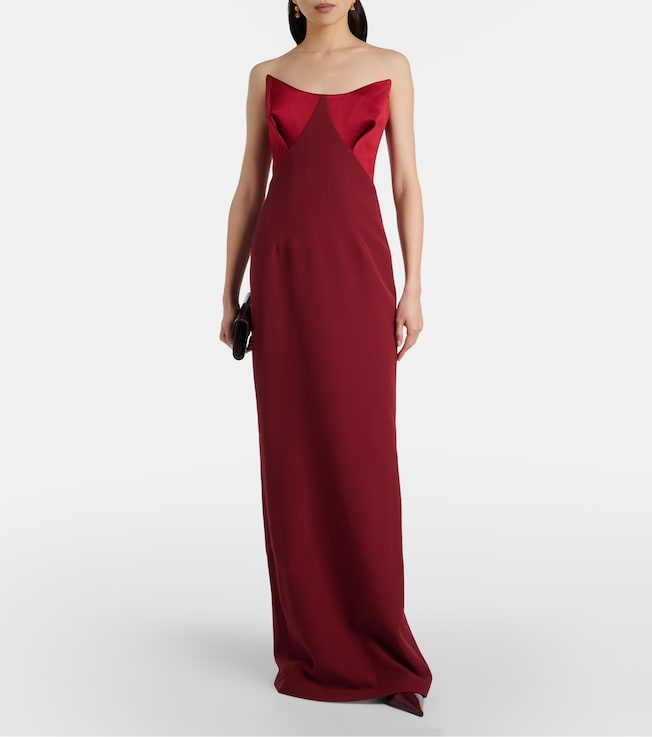 Safiyaa Drew crêpe corset gown