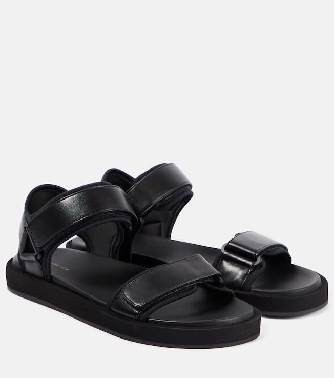 The Row Hook and Loop leather sandals