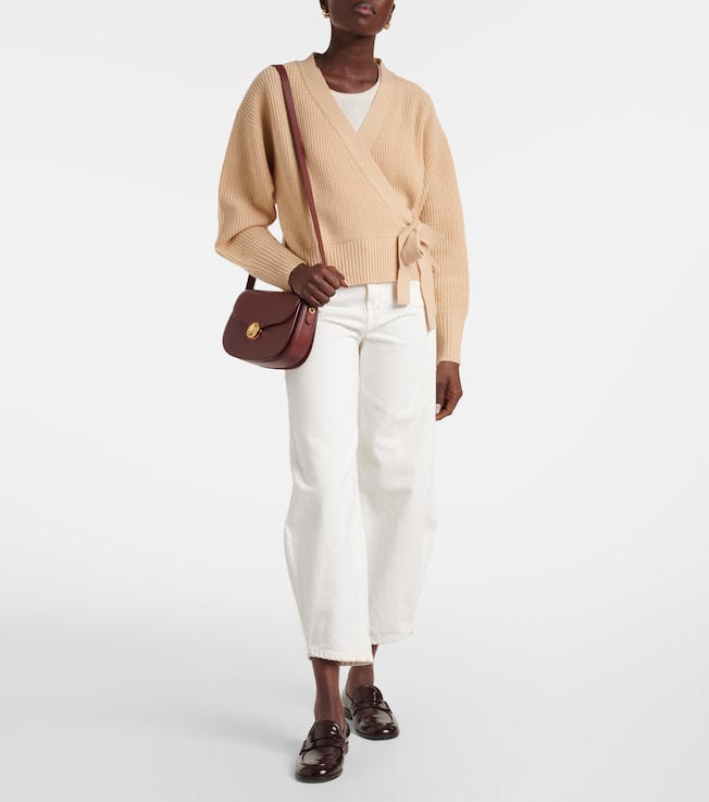 Jardin des Orangers Wool and cashmere wrap cardigan