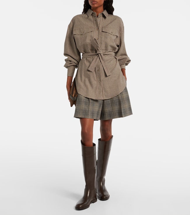 Brunello Cucinelli Checked virgin wool overshirt