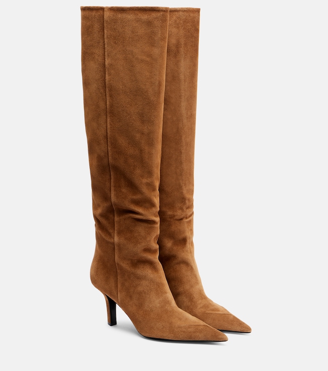 Saint Laurent - Francoise 95 leather knee-high boots | Plush