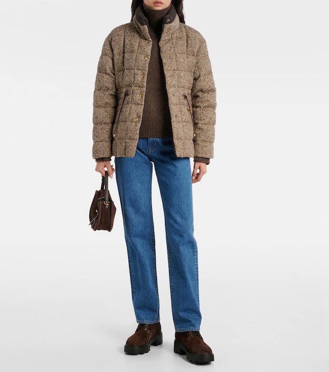 Moncler Antigony wool-blend down jacket
