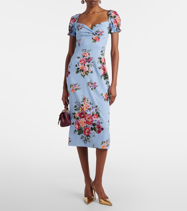 Dolce&Gabbana Floral silk-blend midi dress