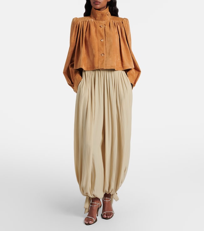 Chloé Pleated satin balloon pants