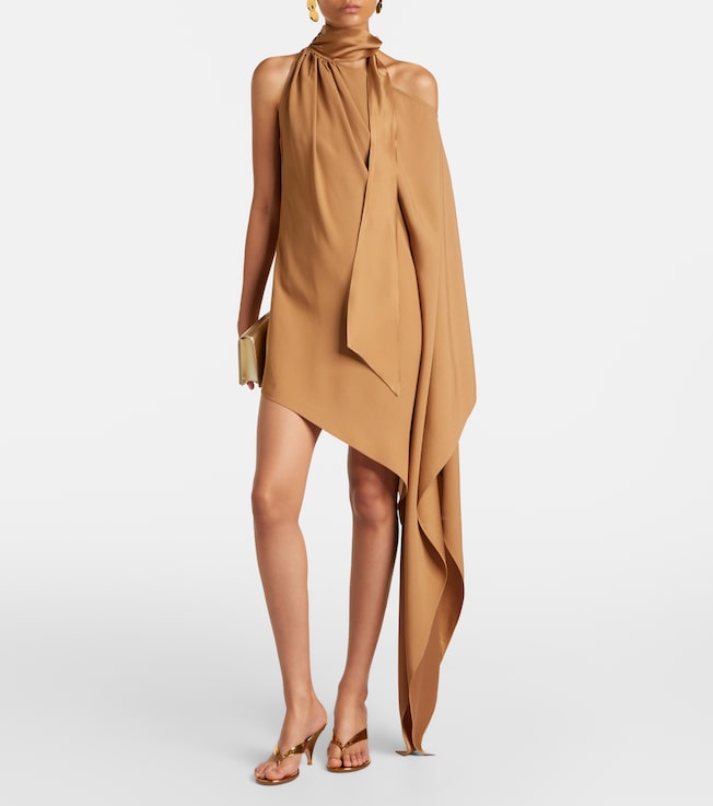 Taller Marmo Atlas asymmetric crêpe cady minidress