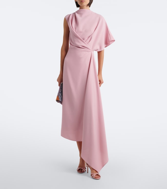 Roksanda Elva asymmetric crêpe midi dress