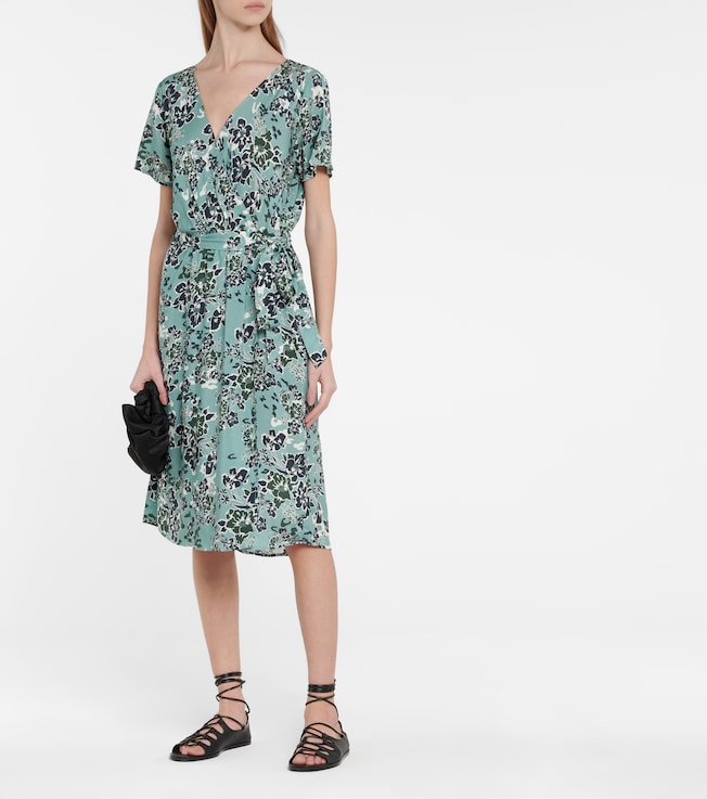 Velvet Rona floral wrap dress