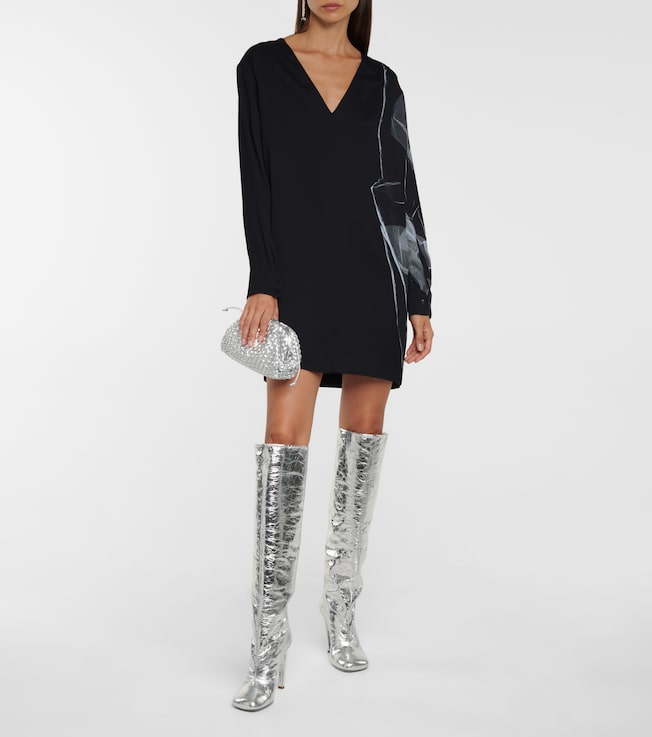 Dries Van Noten Printed crêpe minidress