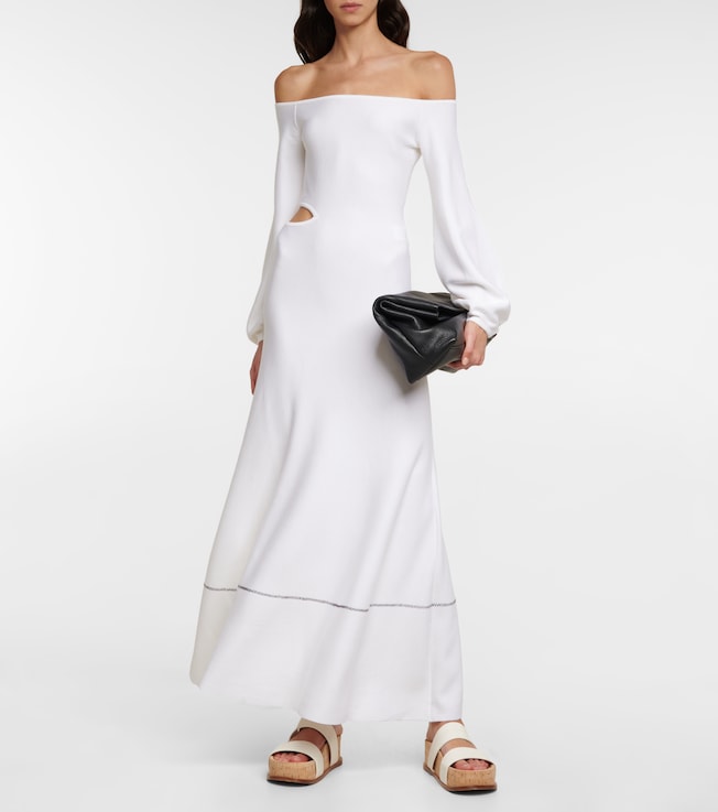 Gabriela Hearst Oskar off-shoulder midi dress