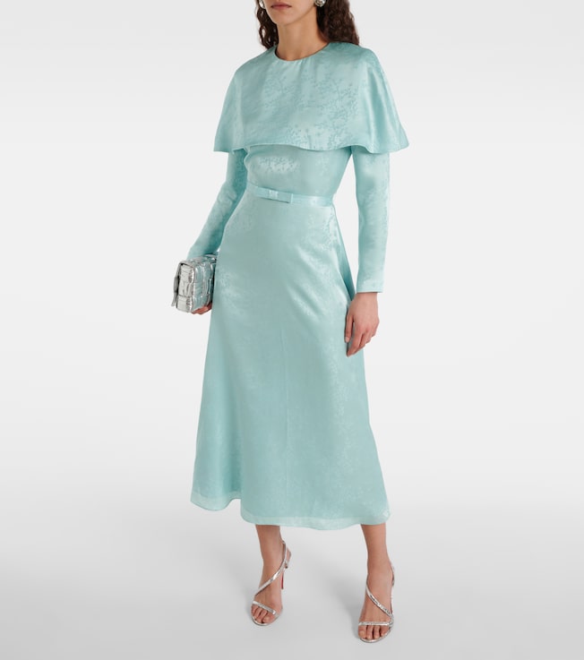 Markarian Hadley floral silk-blend jacquard midi dress