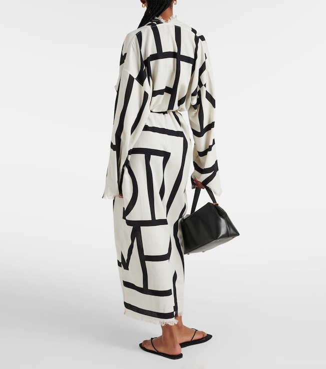 TOTEME Toteme Monogram cotton wrap dress