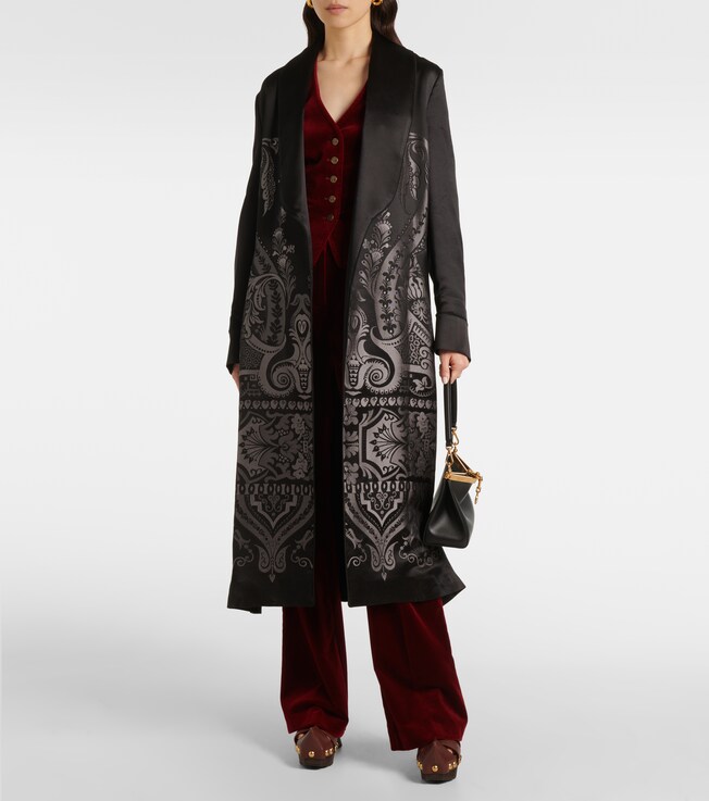 Etro Silk-blend belted coat