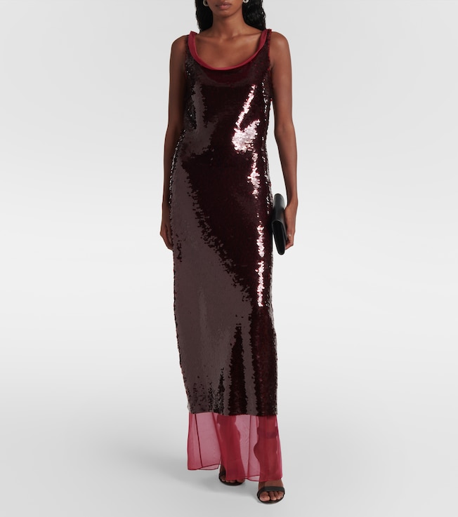 Emilia Wickstead Nehemia sequined layered gown