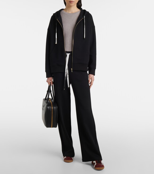 S Max Mara Jour cotton-blend jersey hoodie