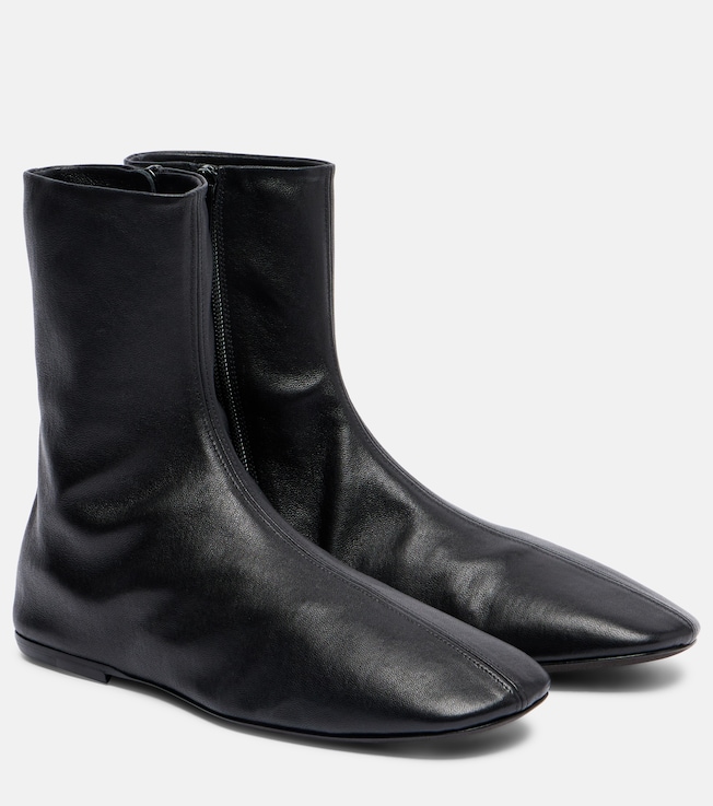 Dries Van Noten Globe leather ankle boots