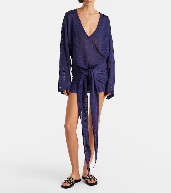 THE ATTICO Open-knit minidress