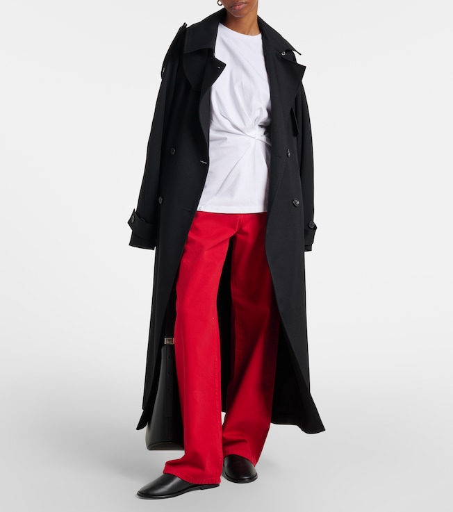 Róhe Gathered cotton T-shirt