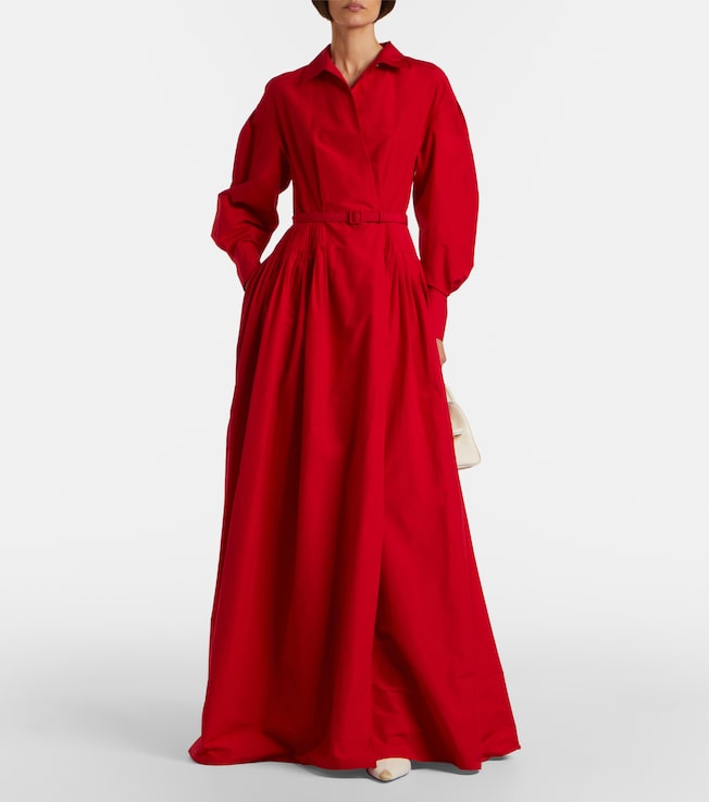 Ralph Lauren Collection Daley belted cotton-blend poplin gown