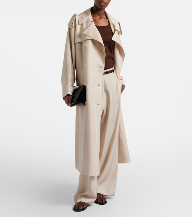The Frankie Shop Marfa pleated twill wide-leg pants