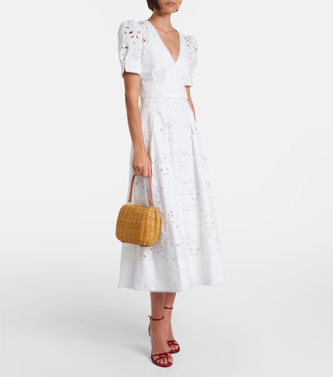 Rebecca Vallance Artesan broderie anglaise midi dress