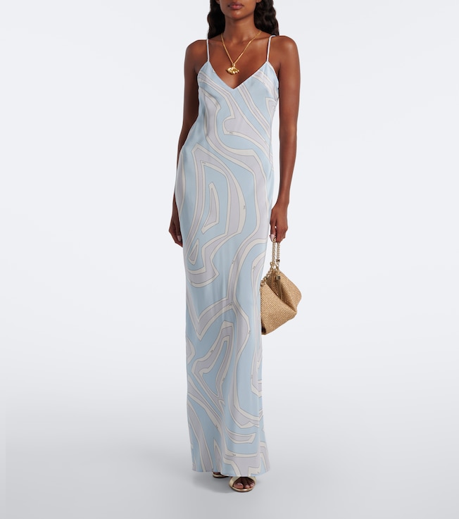 Pucci Labirinto silk crêpe de chine gown