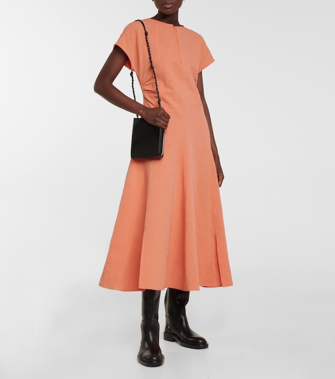 Jil Sander Cotton and linen midi dress