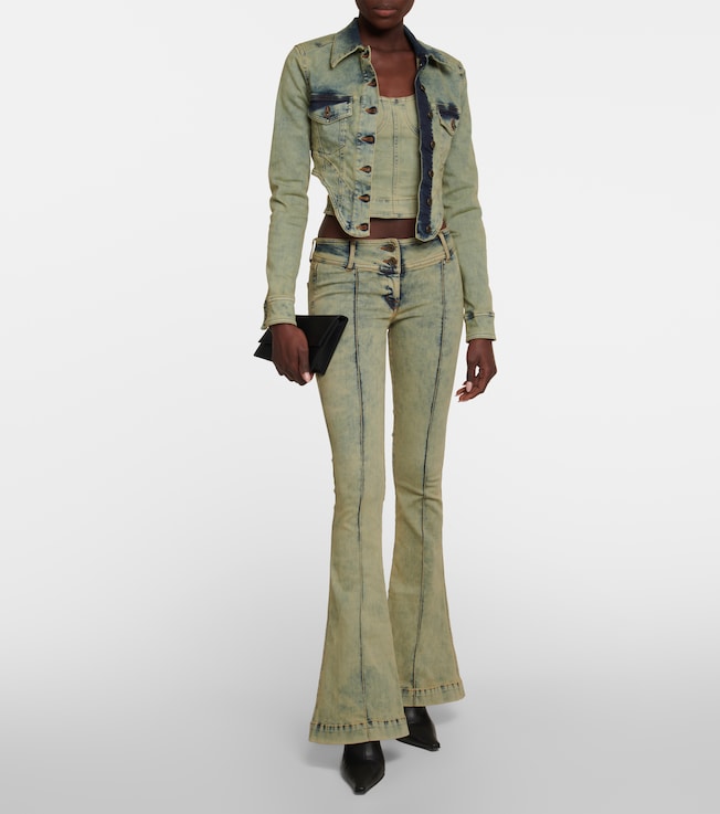 KNWLS Claw cropped denim jacket