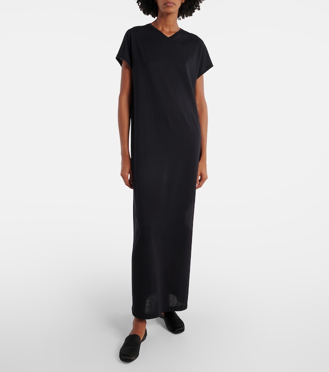 KHAITE Verda cotton-blend jersey maxi dress