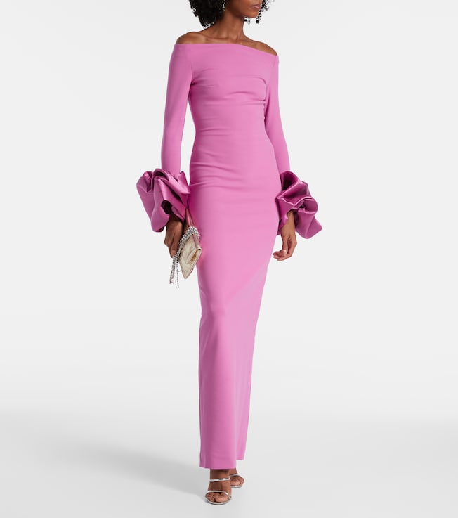 Solace London Talia off-shoulder gown