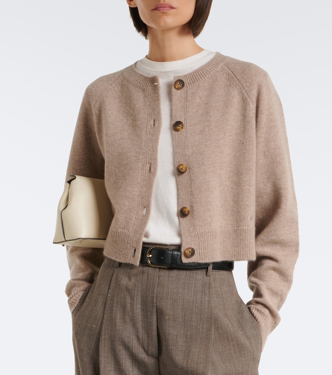 LOULOU DE SAISON Heike cropped cashmere cardigan