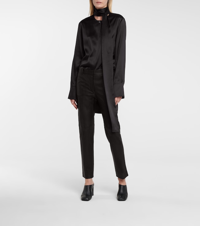 JOSEPH Coleman mid-rise leather pants