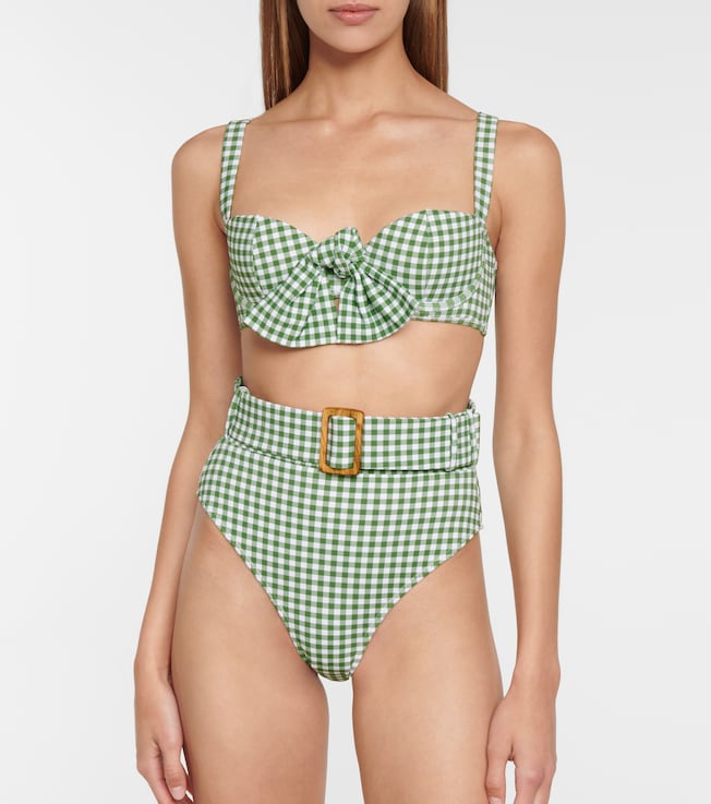 Alexandra Miro Clara gingham bikini top
