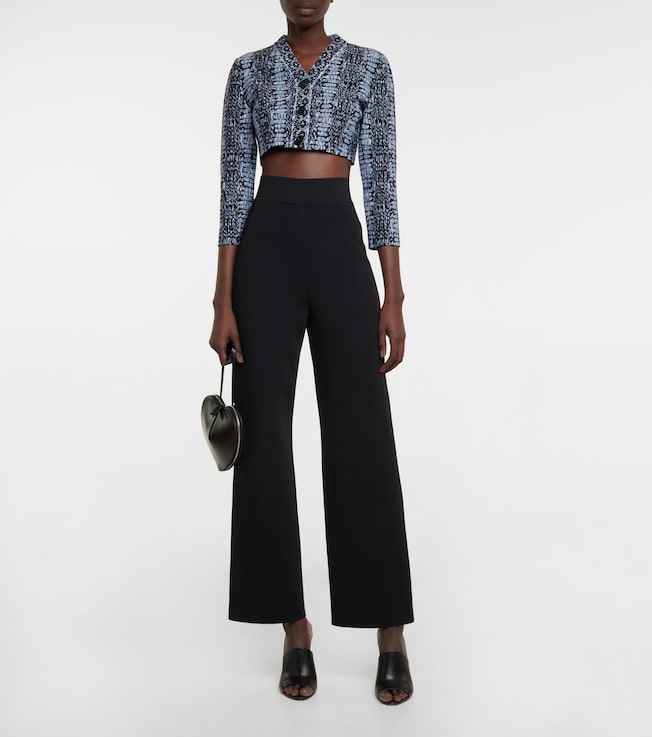Alaïa Jacquard cropped cardigan
