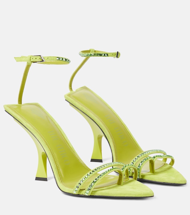 THE ATTICO Ester embellished suede sandals