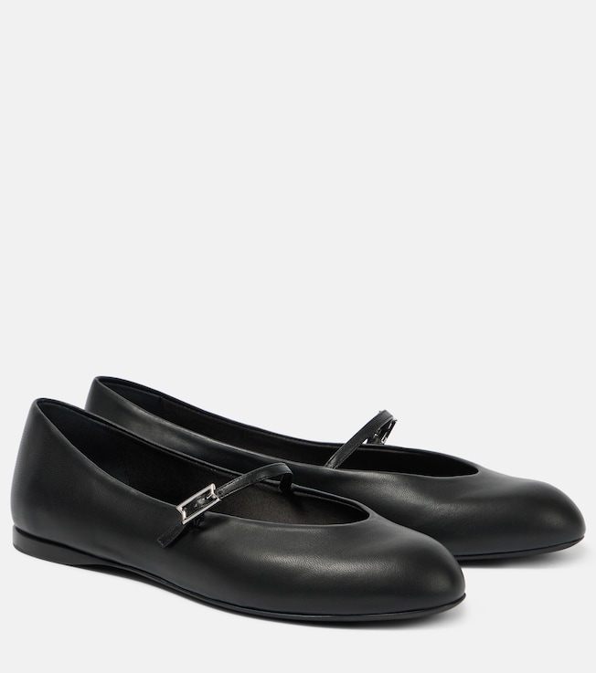 Max Mara Leather Mary Jane ballet flats