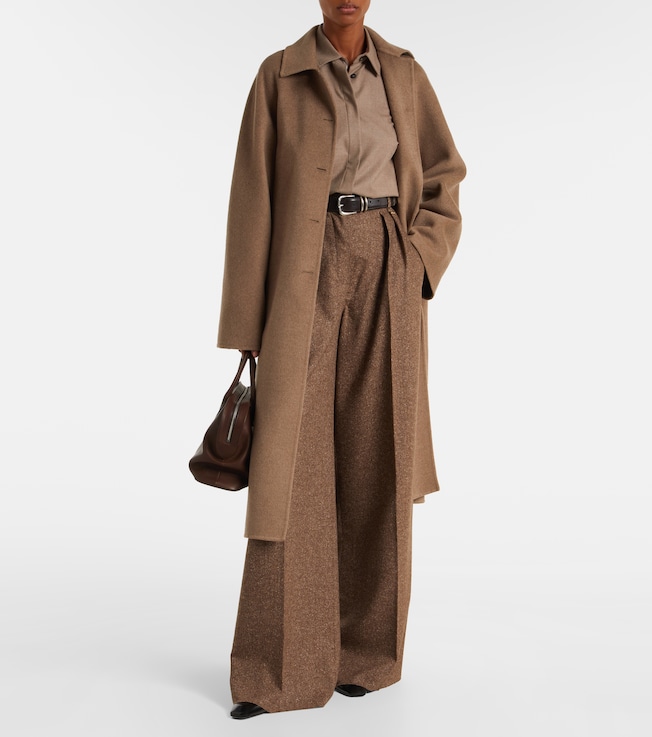 Max Mara Brava wool and silk-blend wide-leg pants